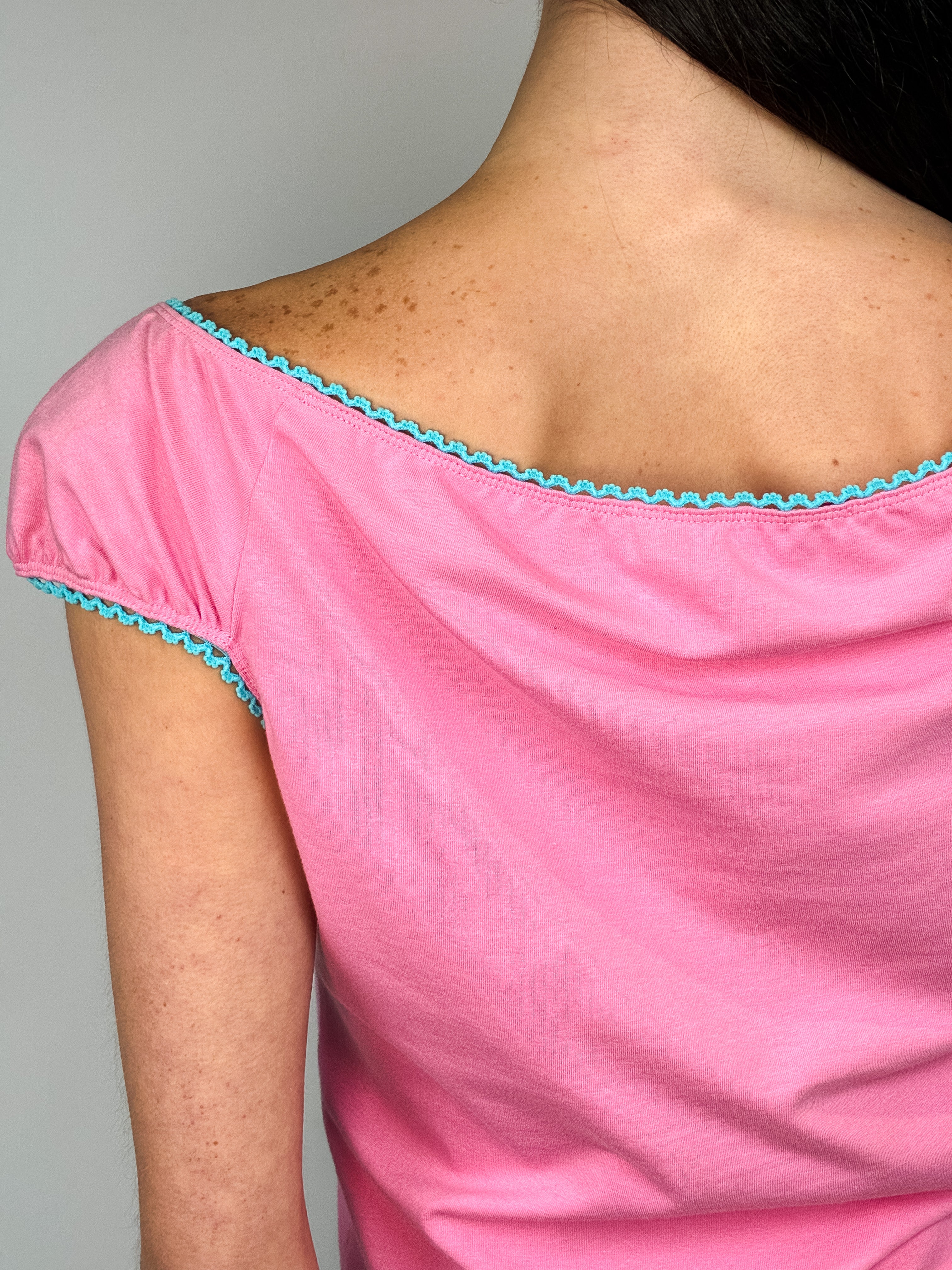 Voyage Passion 2000s Cherry Girl Rhinestone Applique Crop Top - XL