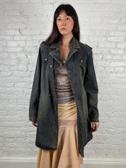 Just Cavalli 2000s Denim Trench