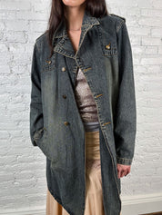 Just Cavalli 2000s Denim Trench