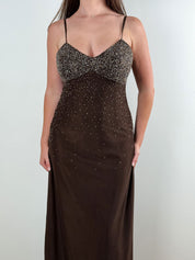 Laura Scott Brown Sparkly Dress