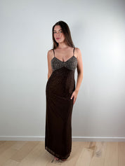 Laura Scott Brown Sparkly Dress