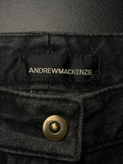 Andrew Mackenzie 2000s Black Acid Wash Buckle Ankle Jeans - W24