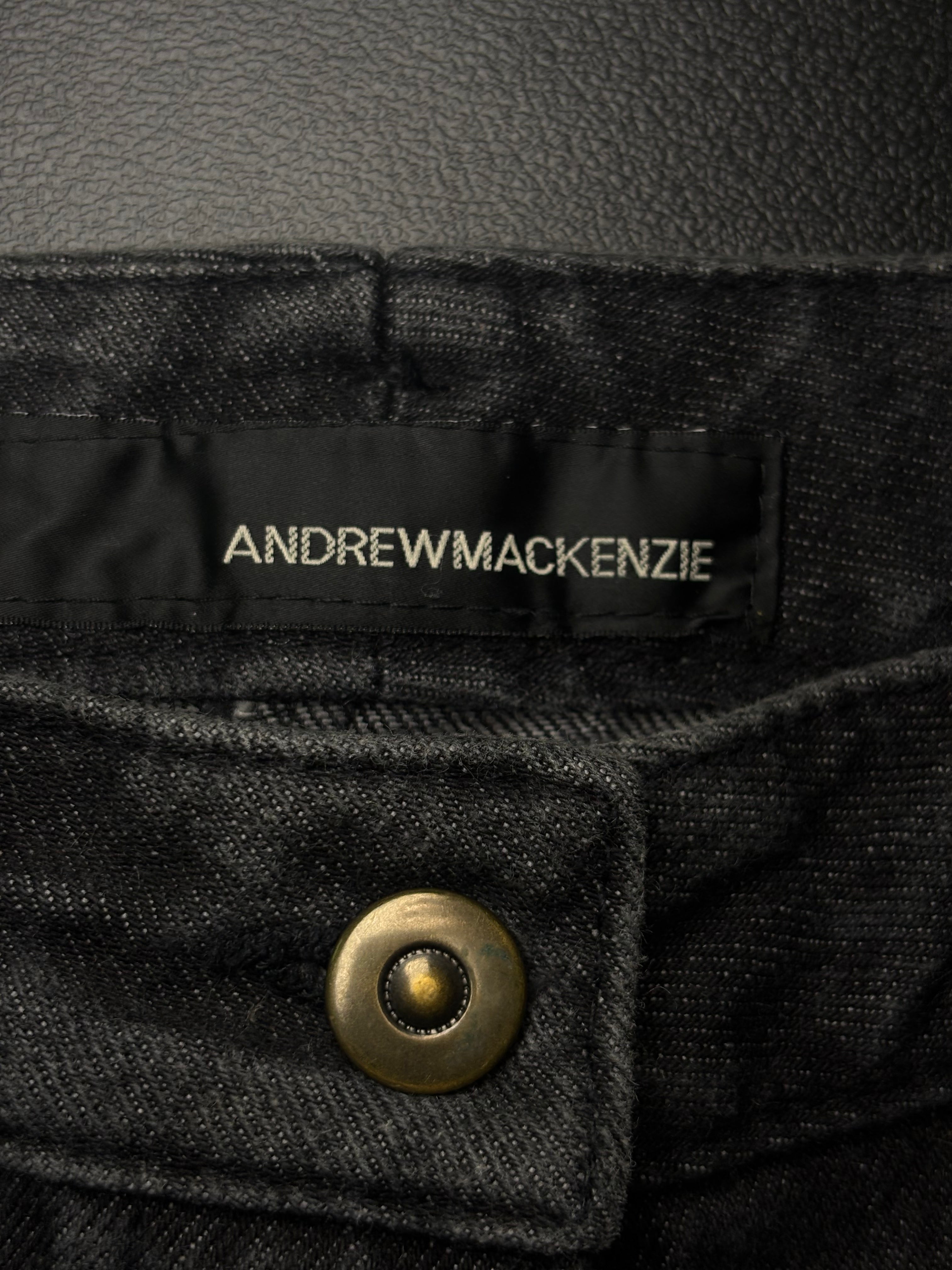 Andrew Mackenzie 2000s Black Acid Wash Buckle Ankle Jeans - W24