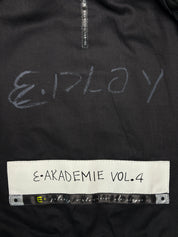 E-Play 2000s Black Leather Shaka Appliqué Moto Jacket - M/L