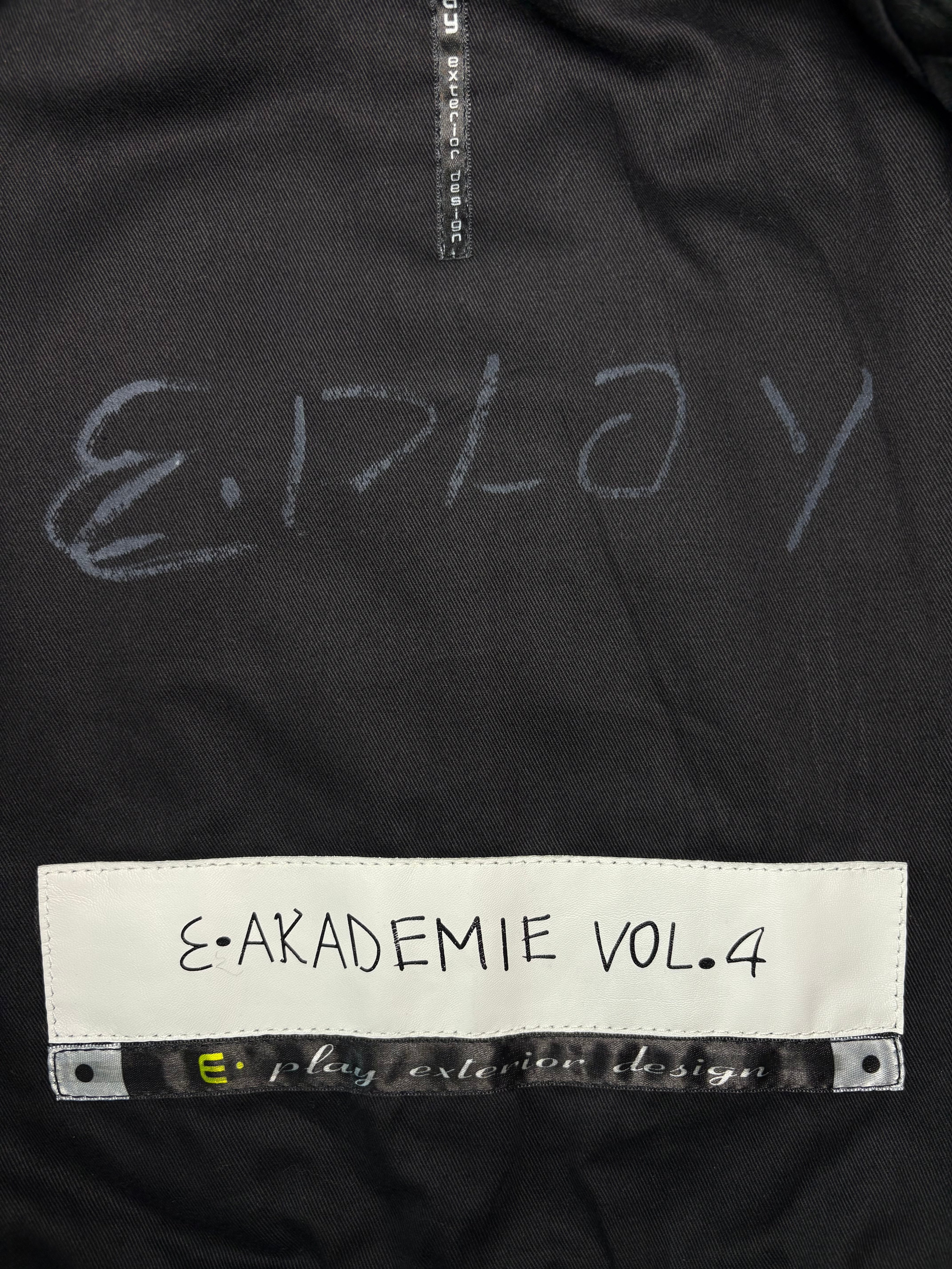 E-Play 2000s Black Leather Shaka Appliqué Moto Jacket - M/L