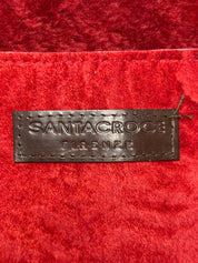 Santacroce Firenze 2000s Red Leather Shearling Jacket - S
