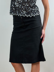 JPG Jeans 1997 Black Denim Skirt