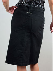 Jean Paul Gaultier 1997 Black Denim Skirt