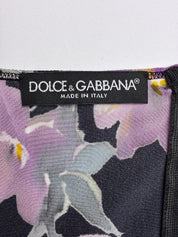 Dolce & Gabbana 2000s Orchid Floral Lace Babydoll Top - S/M