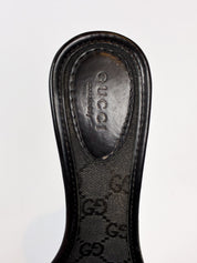 Gucci 2000s Black Leather Platform Mules - EU 40