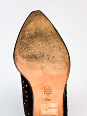 Kathy Van Zeeland 2000s Brown Suede Studded Western Boots - US 10