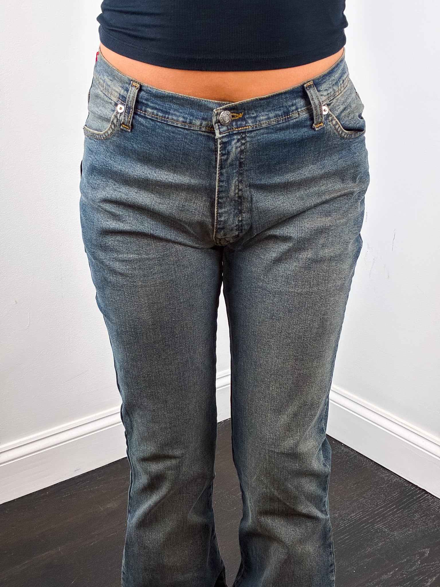 Morris Jeans Division 2000s Tan Overdyed Low Rise Bootcut Jeans - W30
