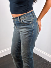 Morris Jeans Division 2000s Tan Overdyed Low Rise Bootcut Jeans - W30