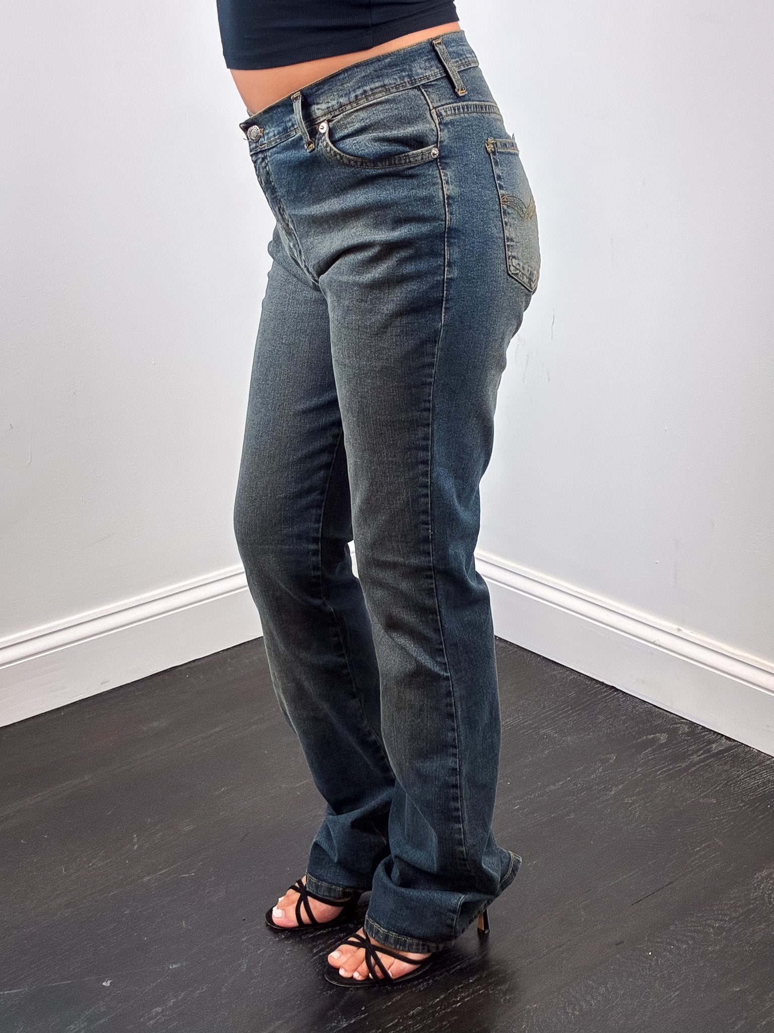 Morris Jeans Division 2000s Tan Overdyed Low Rise Bootcut Jeans - W30