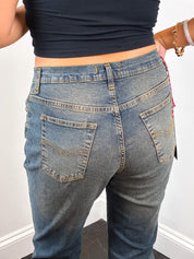 Morris Jeans Division 2000s Tan Overdyed Low Rise Bootcut Jeans - W30