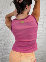 D&G Pink Ribbed Tank Top