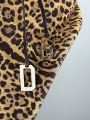 Dolce & Gabbana 2000s Leopard Print Tote Bag in Calf Hair & Leather