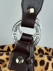 Dolce & Gabbana 2000s Leopard Print Tote Bag in Calf Hair & Leather
