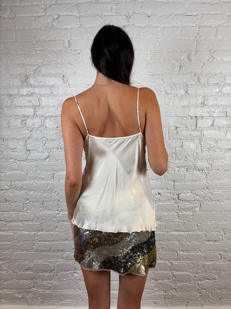 Massimo Rebecchi 2000s Silk Beaded Cami