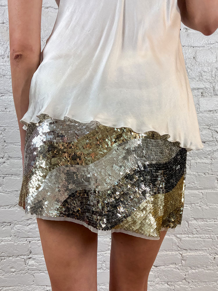 Massimo Rebecchi 2000s Silk Beaded Cami