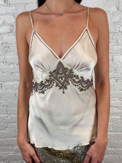 Massimo Rebecchi 2000s Silk Beaded Cami