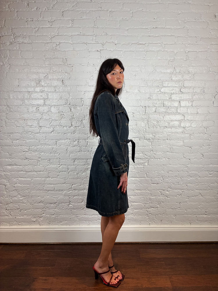 Miss Sixty 2000s Denim Trench Coat