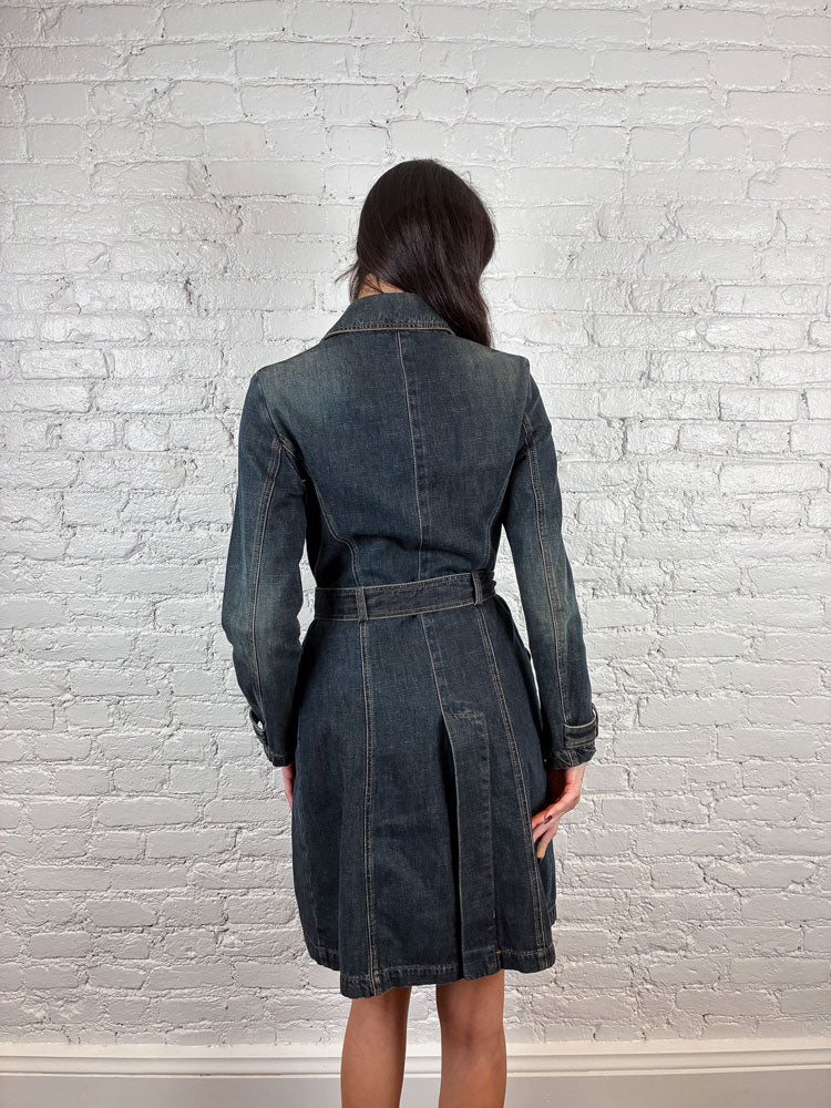 Miss Sixty 2000s Denim Trench Coat