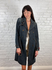 Miss Sixty 2000s Denim Trench Coat