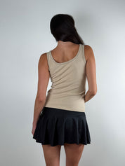 Vintage 2000s Beige Rhinestone Tank Top