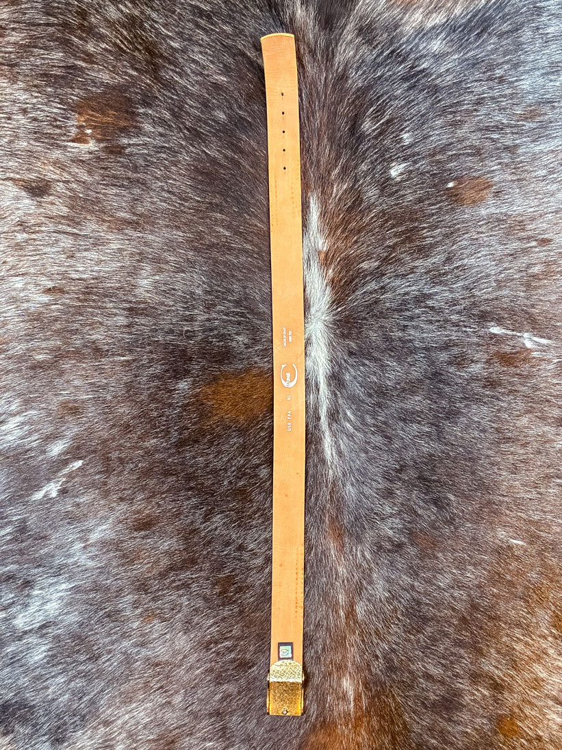 Just Cavalli Leather Snake Gold Skin Belt