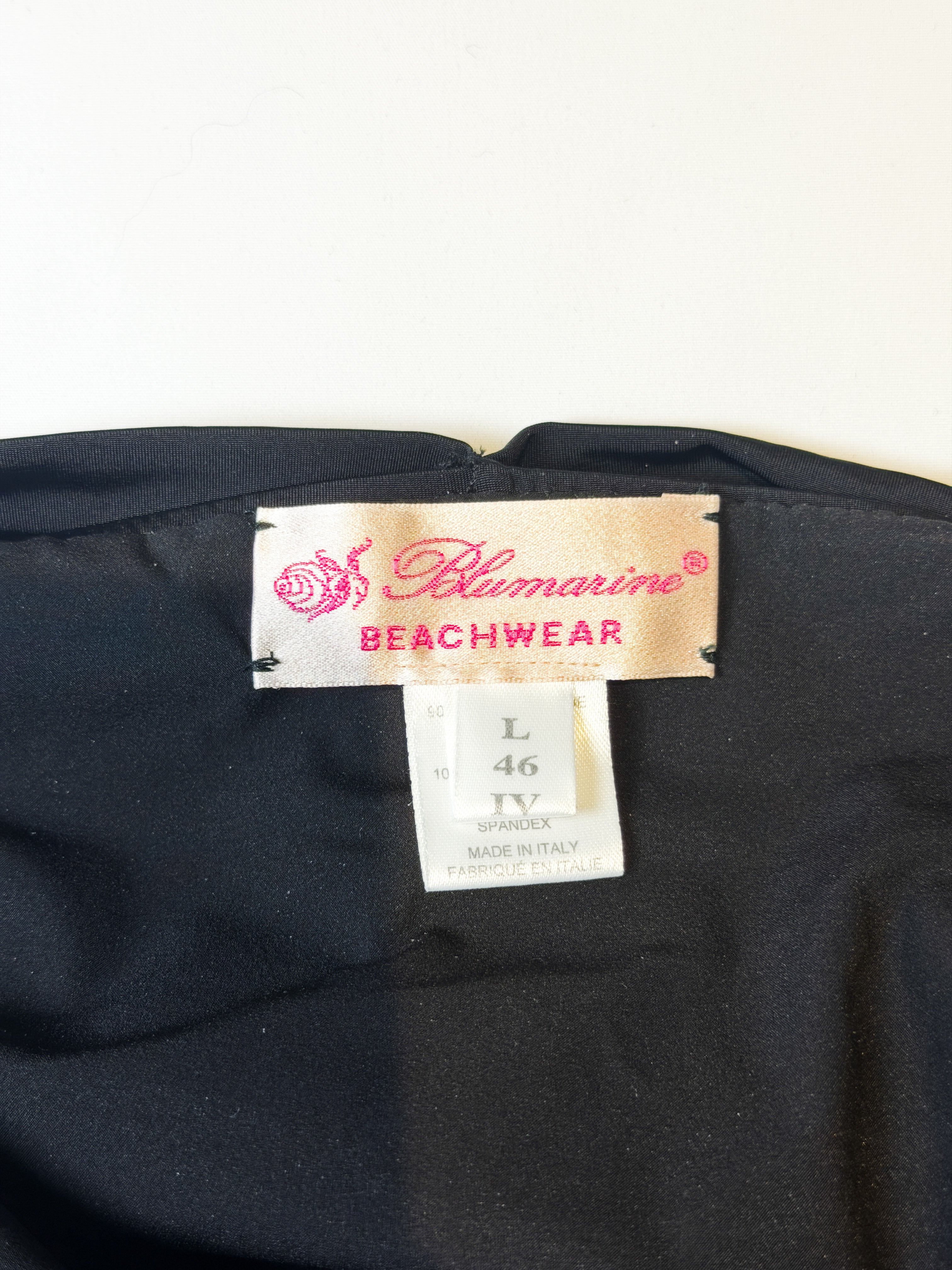 Blumarine Beachwear 2000s Black Ruched Halter Ruffle Hem Mini Dress - S/M