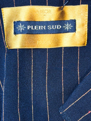 Plein Sud 2000s Black Pinstripe Tailored Blazer - S/M