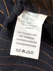 Plein Sud 2000s Black Pinstripe Tailored Blazer - S/M