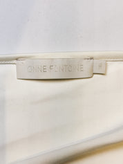 Anne Fontaine Ivory Keyhole Cutout Bell Sleeve Top - S/M