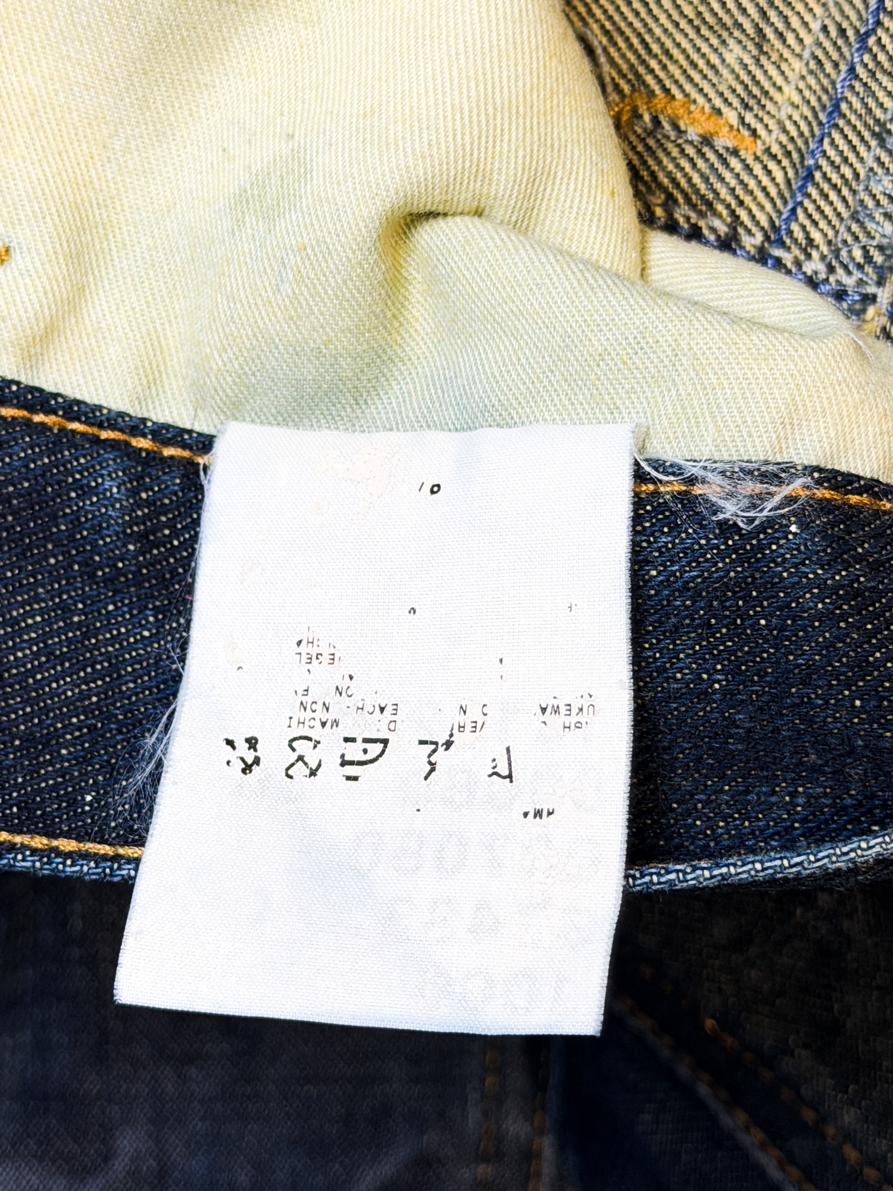 Just Cavalli 2000s Distressed Dark Wash Flare Jeans with Leather Butterfly Patch - W30