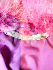 Class Roberto Cavalli 2000s Pink Fur-Trim Puffer Vest - S