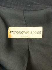 Emporio Armani 2000s Black Buckle Tab Cropped Blouse - S