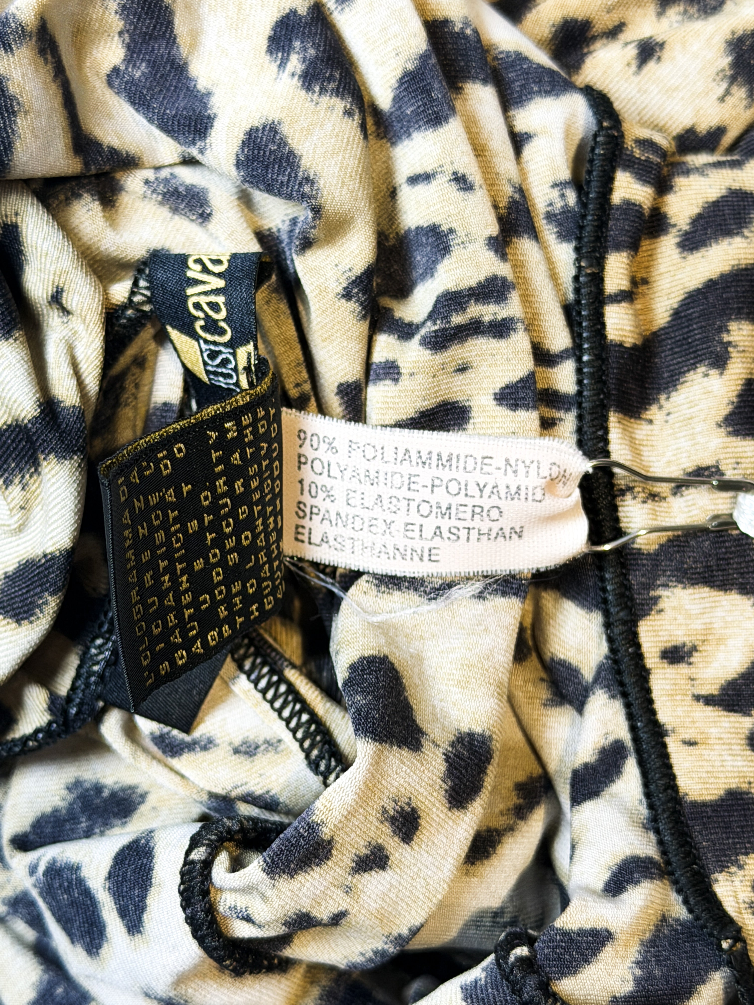 Just Cavalli 2000s Leopard Print Long Sleeve Top - M/L