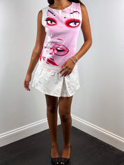 Custo Barcelona 2000s Pop Art Print Drop Waist Dress - S/M