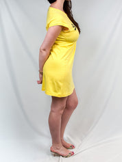 Dolce & Gabbana Beachwear 2007 Yellow "Sicilia I Love You" T-Shirt Dress - M