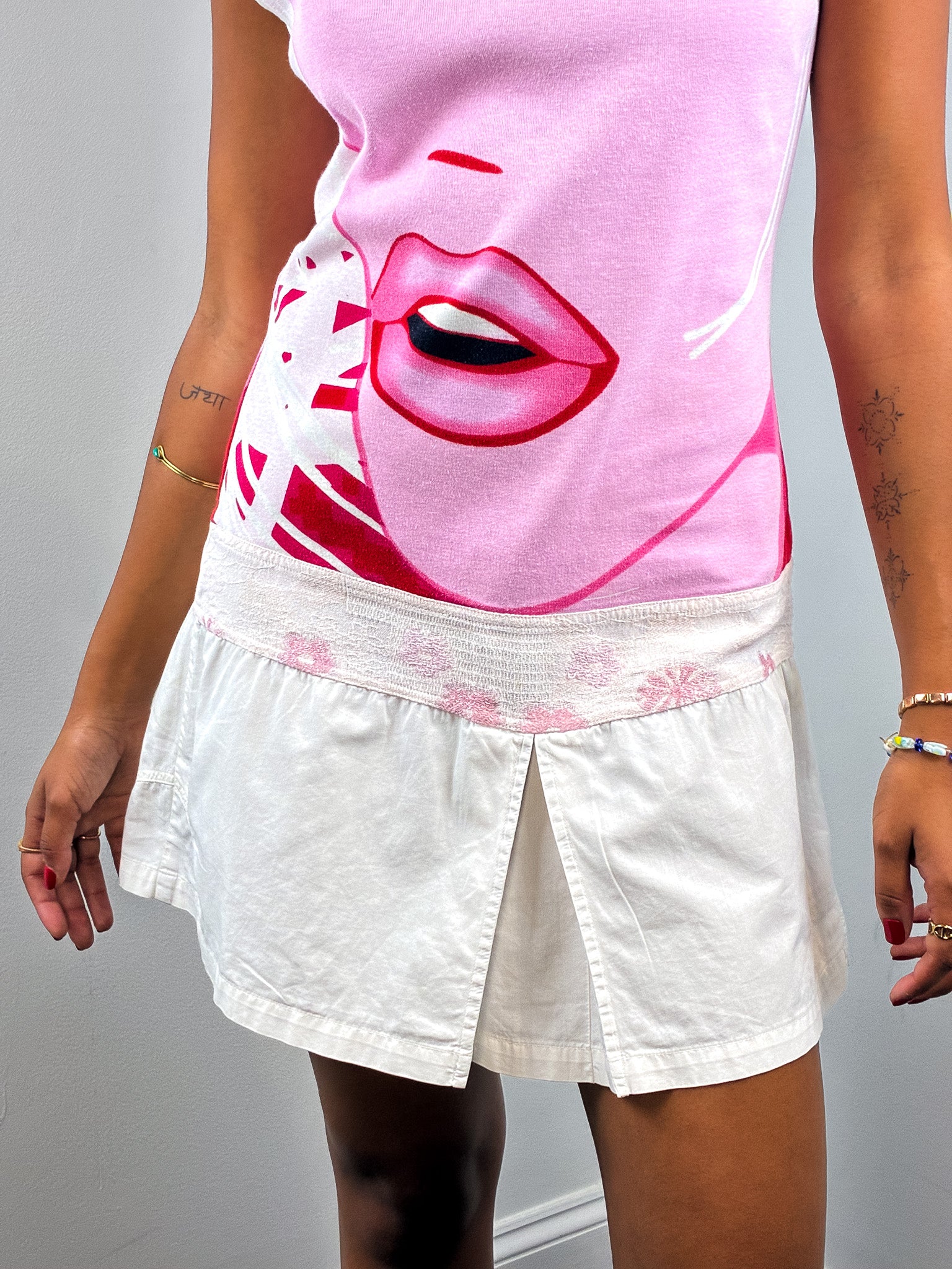 Custo Barcelona 2000s Pop Art Print Drop Waist Dress - S/M
