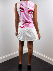 Custo Barcelona 2000s Pop Art Print Drop Waist Dress - S/M