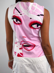 Custo Barcelona 2000s Pop Art Print Drop Waist Dress - S/M