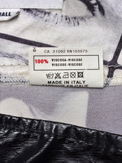 Miss Sixty 2000s Black & White Face Print Mini Skirt - S/M