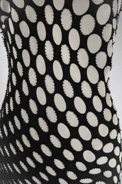 Bagliori Silk Polka Dot Beaded Dress – M