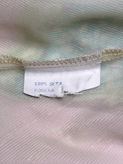 2000s Aqua Lilac Lurex Silk Bias Slip Dress - S