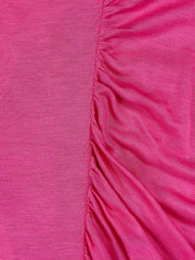 Blumarine 2000s Hot Pink Ruched Modal Tank Top