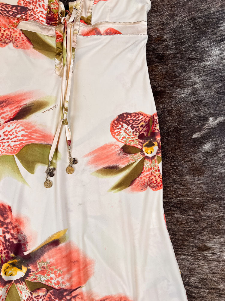 Roberto Cavalli Spring 2004 Orchid Halter Midi Dress