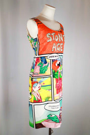 Moschino Cheap & Chic 2007 Flintstones Cartoon Comic Dress – M