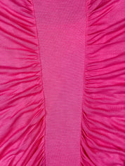 Blumarine 2000s Hot Pink Ruched Modal Tank Top